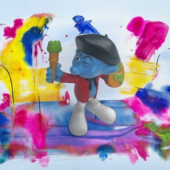 2 Smurfs - Peyo 2011 Papa & Painter - Picture 5 of 8
